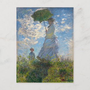 Carte Postale Femme avec parasol - Madame Monet et son fils