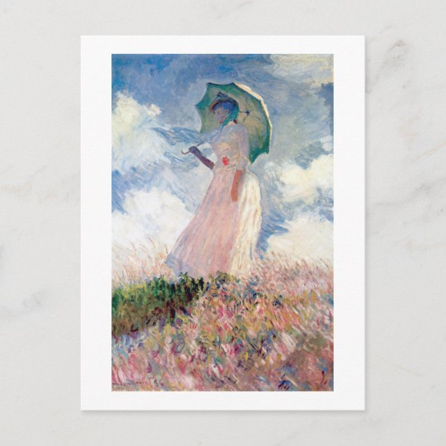 Carte Postale Femme avec un parasol, Claude Monet, 1886 (Devant)