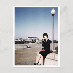 Carte Postale Femme branchée, Union Station, Washington DC