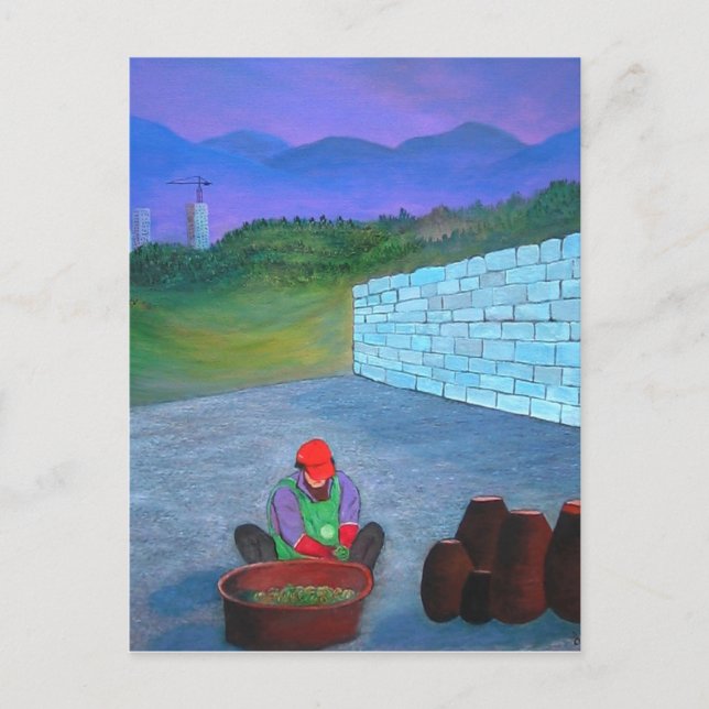 Carte Postale Femme coréenne Kimchi (Devant)