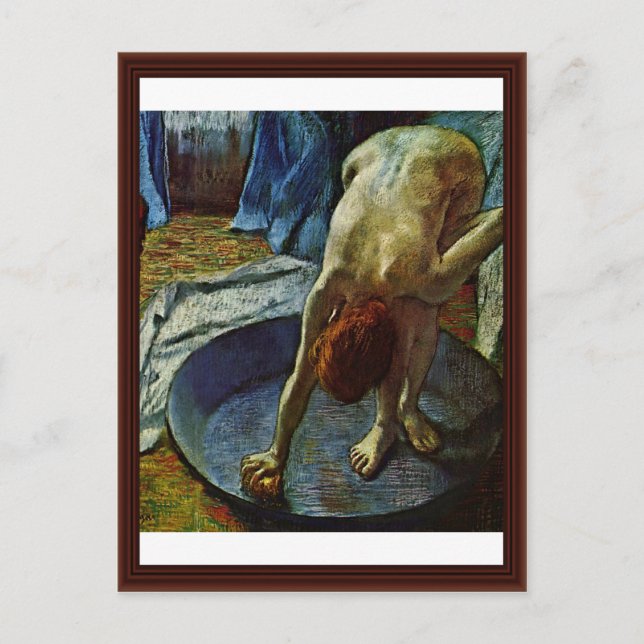Carte Postale Femme Dans La Baignoire Par Edgar Degas (Devant)