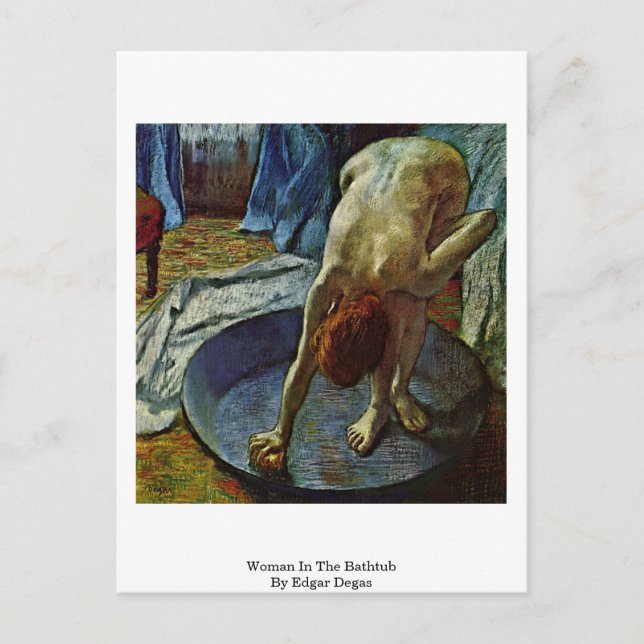 Carte Postale Femme Dans La Baignoire Par Edgar Degas (Devant)