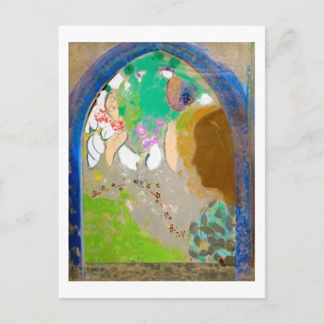 Carte Postale Femme dans la fenêtre, Redon (Devant)
