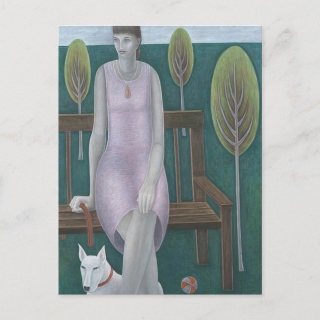 Carte Postale Femme dans le parc 2006 (Devant)