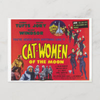 Femme de chat de la Lune, Film SciFi, Vintage