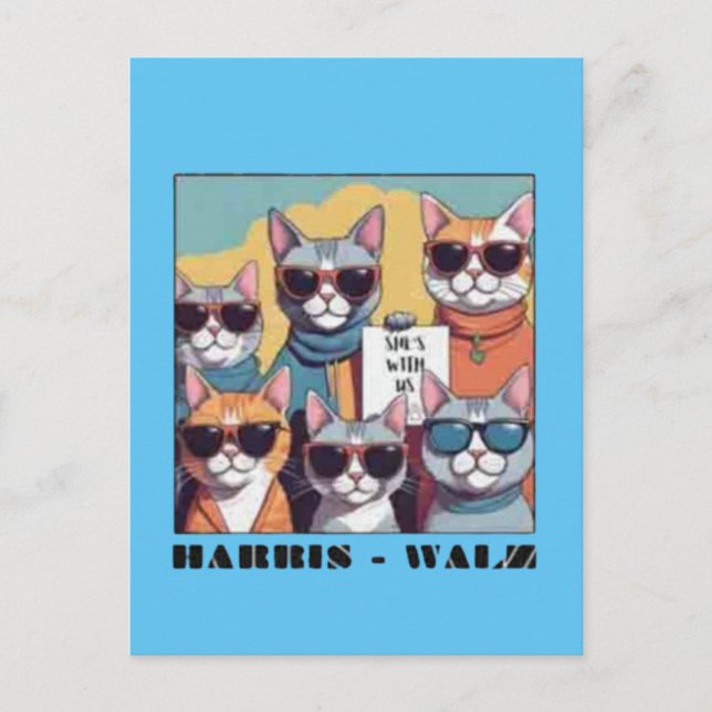 Carte Postale Femme de chat sans enfant dames de chat sans enfan (Devant)