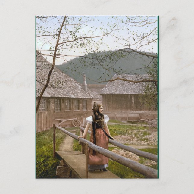 Carte Postale Femme de la Forêt-Noire (Devant)