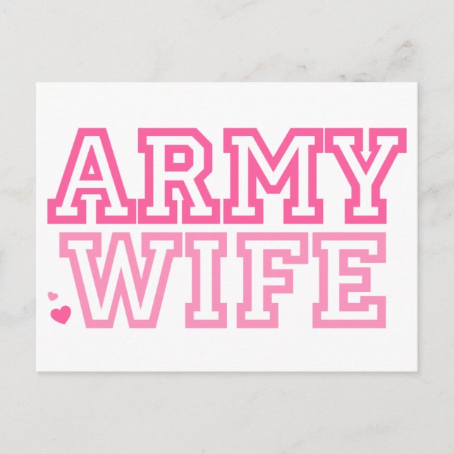 Carte Postale Femme de l'armée (rose) (Devant)