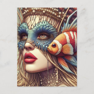 Carte Postale Femme de mode ClownFish