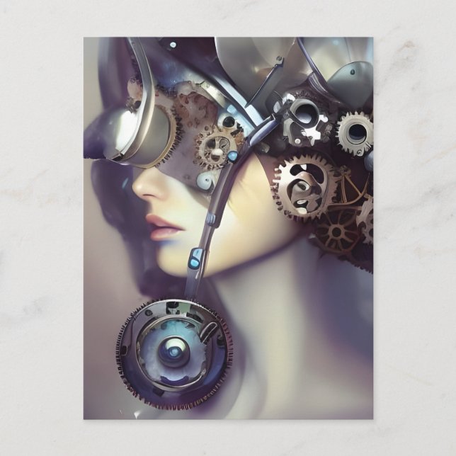 Carte Postale Femme de Steampunk (Devant)