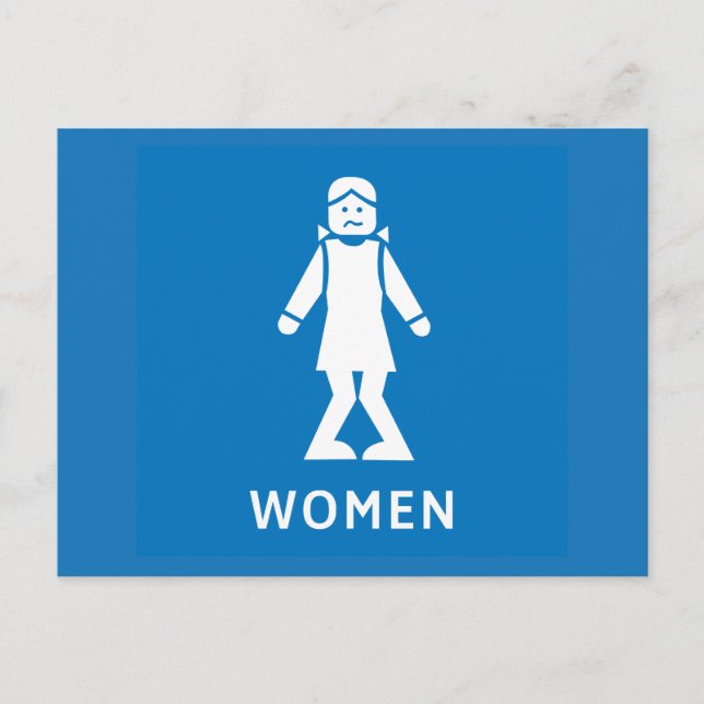 Carte Postale Femme de toilettes publiques, Signal, Californie,  (Devant)
