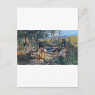 Carte Postale Femme du Christ et de Samaritain circa 1890