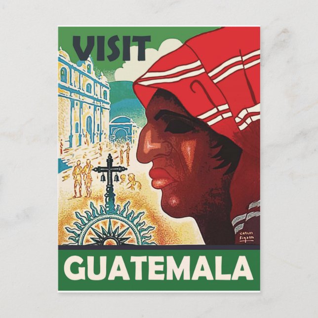 Carte Postale Femme du Guatemala, voyage vintage (Devant)