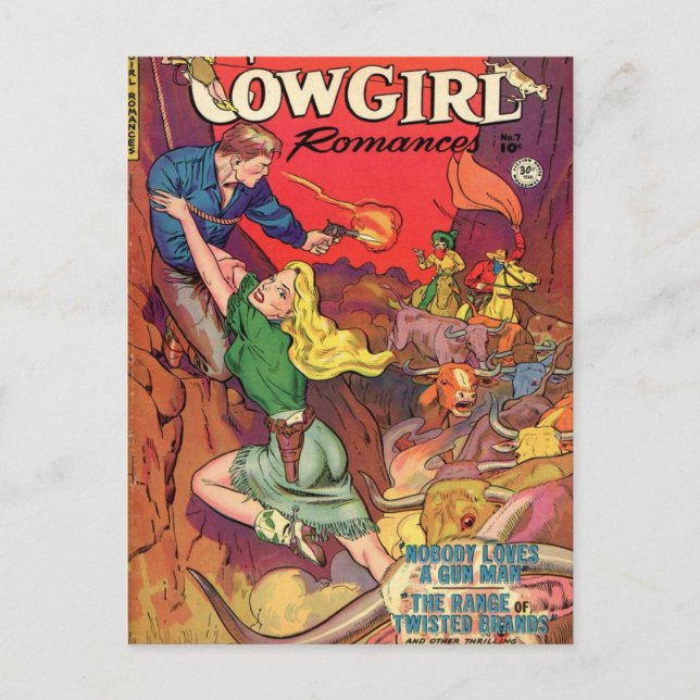 Carte Postale Femme en robe verte (Devant)