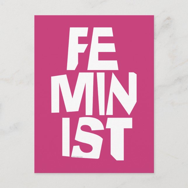 Carte Postale Femme feminine fille me trop égale femme (Devant)