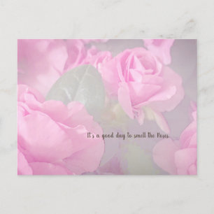 Carte Postale Femme Fleurs Roses Roses Jardin Anniversaire