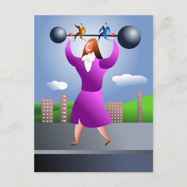 Carte Postale Femme forte (Devant)