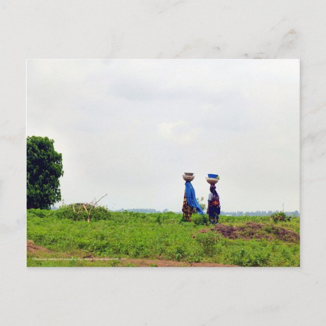 Carte Postale Femme Fulani à la campagne (Devant)