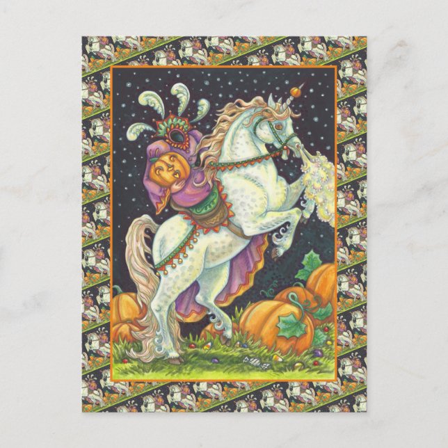 CARTE POSTALE FEMME HORREUR SANS TÊTE, HALLOWEEN (Devant)