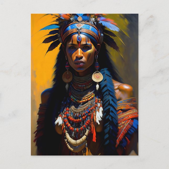 Carte Postale femme indienne (Devant)