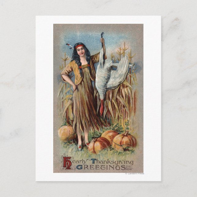 Carte Postale Femme native détenant la Turquie (Devant)
