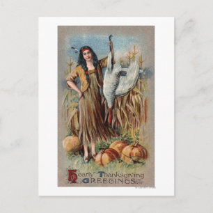 Carte Postale Femme native détenant la Turquie