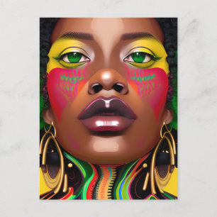 Carte Postale Femme noire Africaine Américaine mélanine femmes s