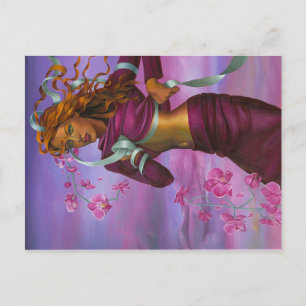 Carte Postale Femme orchidée