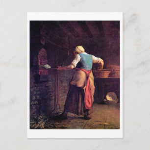 Carte Postale Femme Pain À Cuire, Jean-François Millet
