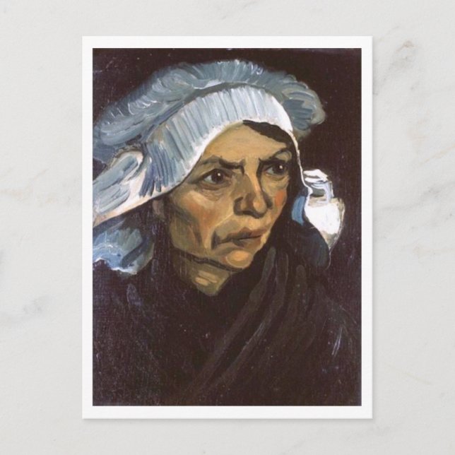 Carte Postale Femme paysanne avec Casquette blanc, Vincent van G (Devant)
