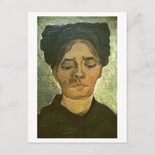 Carte Postale Femme paysanne avec Casquette foncé, Vincent van G
