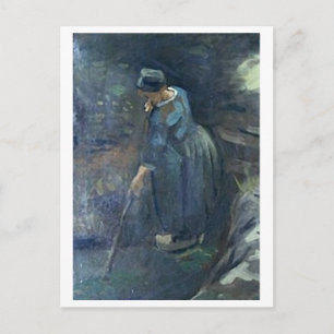 Carte Postale Femme paysanne Raking, Van Gogh Fine Art