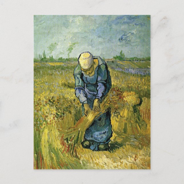 Carte Postale Femme paysanne relie les cieux, Vincent van Gogh (Devant)