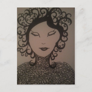 Carte Postale femme perplexe