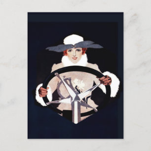 Carte Postale Femme pilote Fadeaway Girl par C Coles Phillips