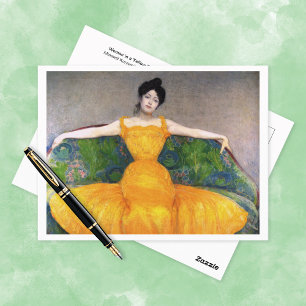 Carte Postale Femme Robe Jaune Maxwell Kurzweil