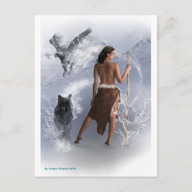 Carte postale femme Shaman (Devant)