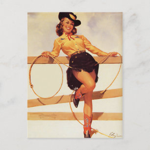 Carte Postale Femme souriante vers le haut