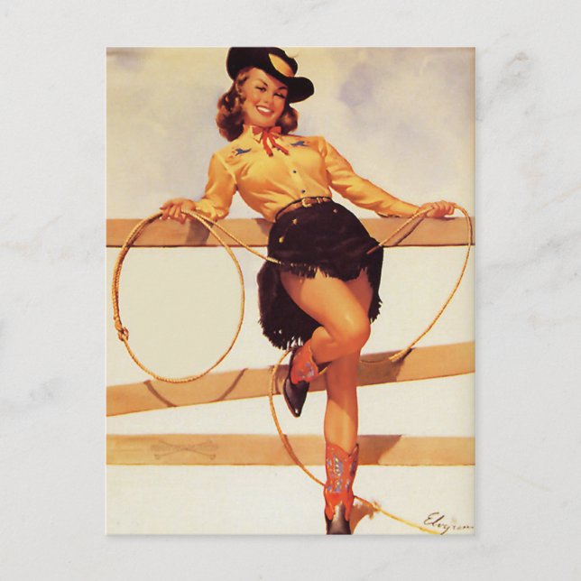 Carte Postale Femme souriante vers le haut (Devant)