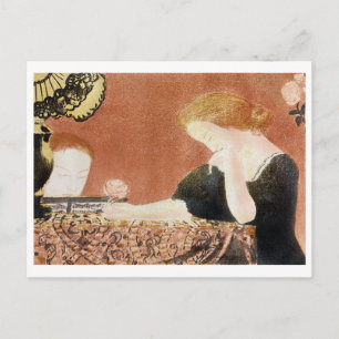 Carte Postale Femme tenant un Rose, Maurice Denis