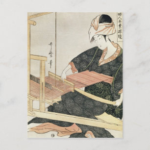 Carte Postale Femme tissant