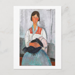 Carte Postale Femme tzigane avec bébé, Modigliani