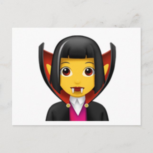 Carte Postale Femme Vampire - Emoji (Devant)