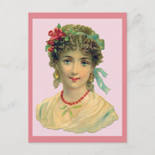 Carte Postale Femme victorienne aux yeux bleus
