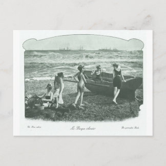 Carte Postale Femme victorienne française vintage