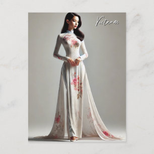 Carte Postale Femme vietnamienne à Ao Dai