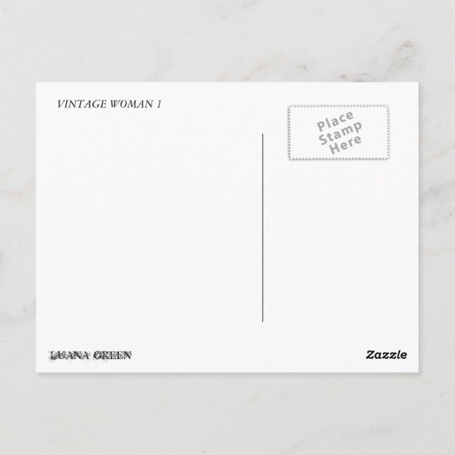 CARTE POSTALE FEMME VINTAGE 1 (Dos)