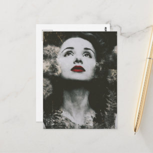 Carte Postale Femme Vintage Magnifique Photographie Fausse Vinta