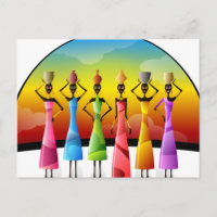 Femmes africaines avec de la poterie sur la tête