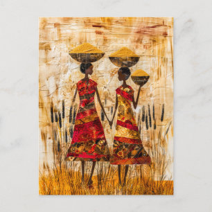 Carte Postale Femmes africaines avec paniers de millet